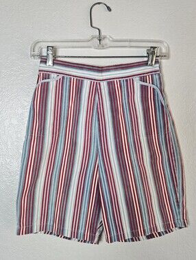 Vintage Candy Striped Bermuda Shorts